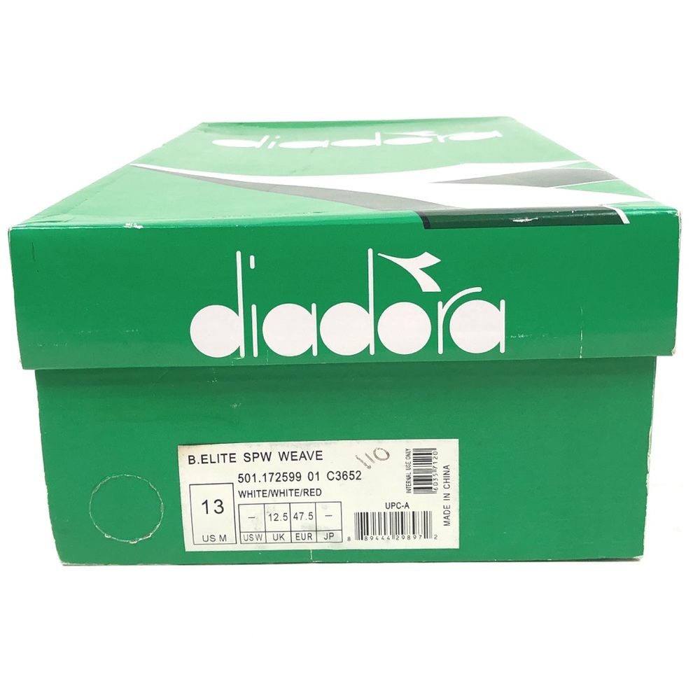 Diadora B. Elite SPW Weave Red White Low Shoes - Picture 9 of 9